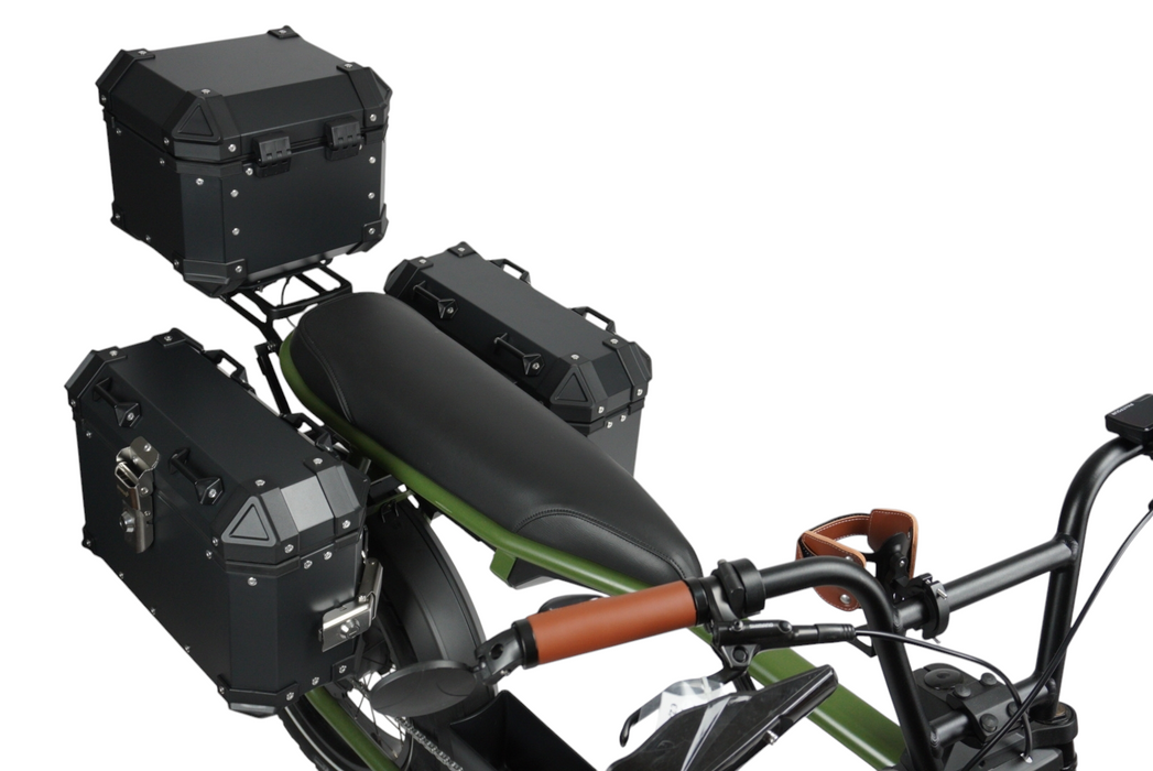 Aluminium Topkoffer set black compleet - Fiets & Fatbike Desert Fox
