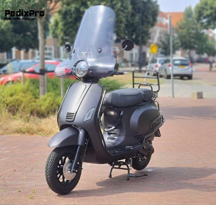 SUPER DEAL! Capri V4S Fully Loaded – Mat Metallic Zwart scooter