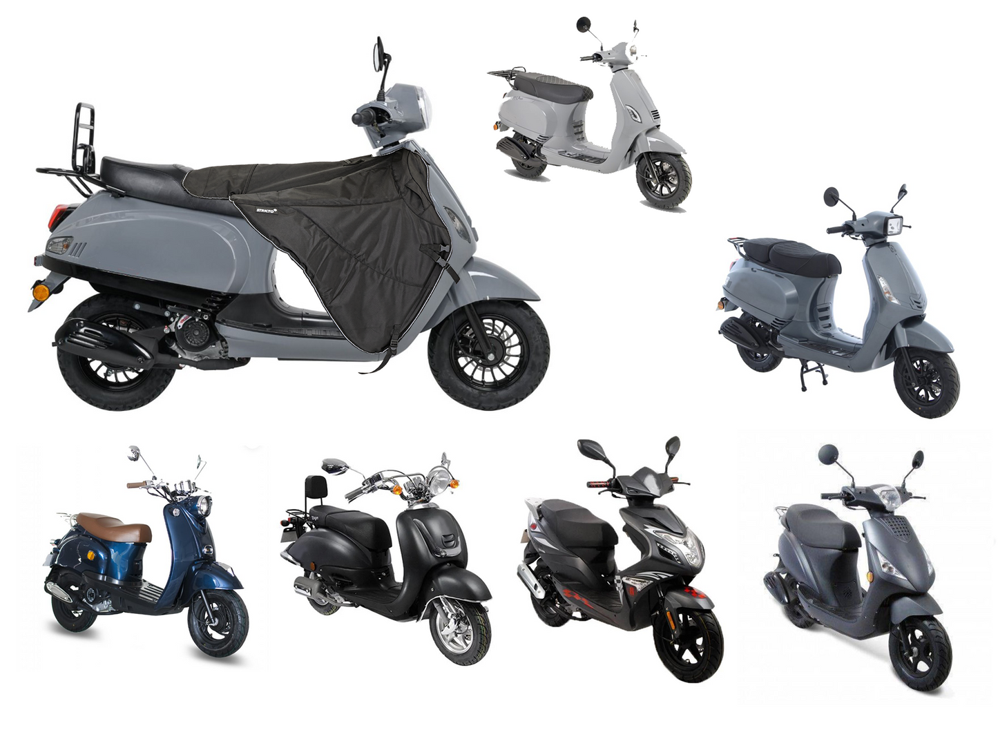 Stricto Premium Universeel scooter beenkleed - Zwart