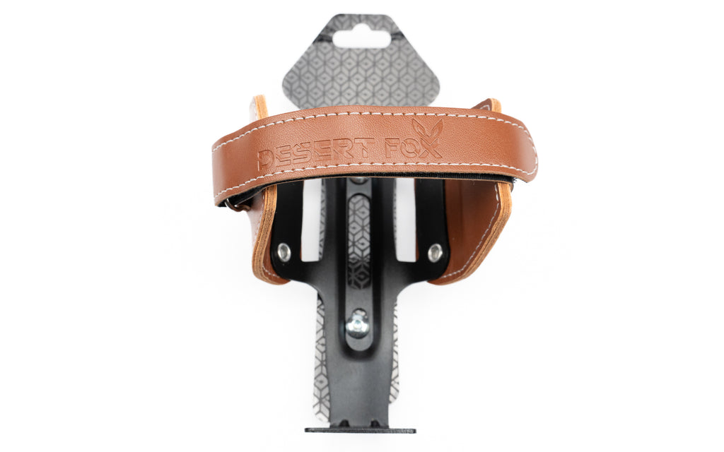 Bekerhouder leer bruin (afstelbaar) – Desert Fox