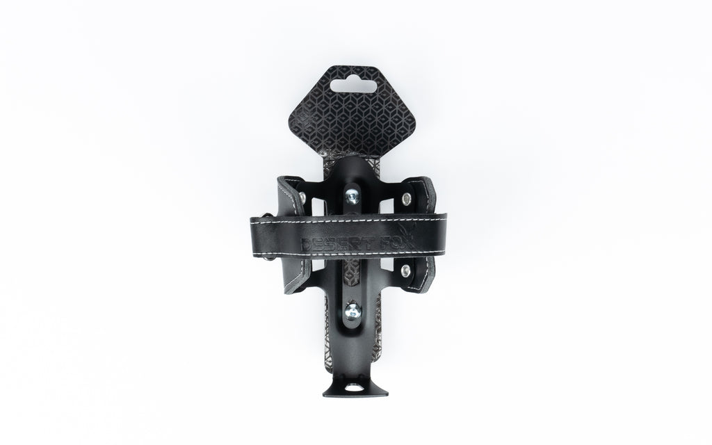 Bekerhouder Leer zwart (afstelbaar) – Desert Fox