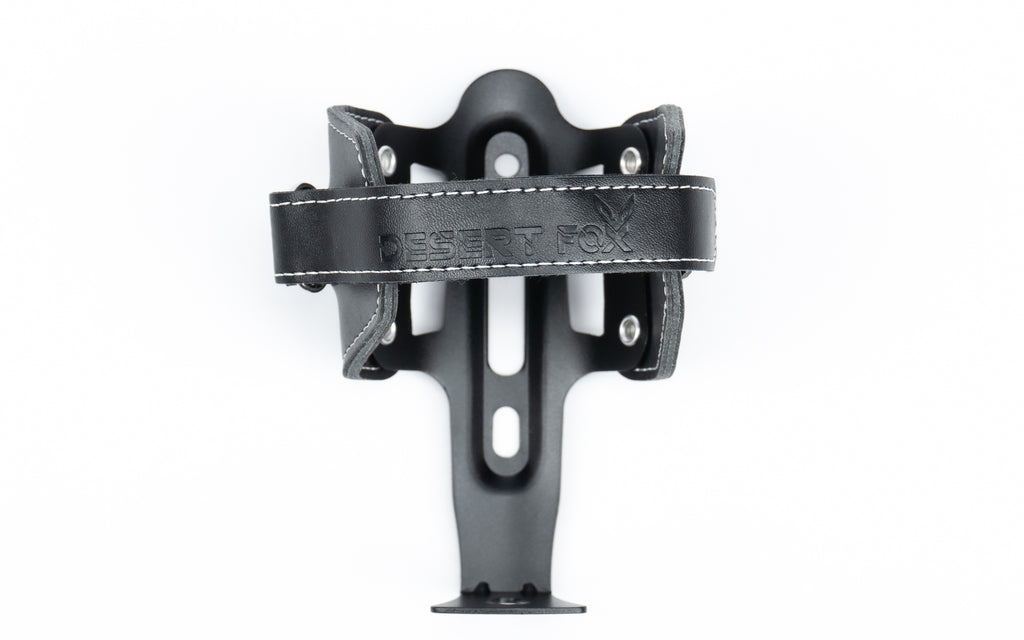 Bekerhouder Leer zwart (afstelbaar) – Desert Fox