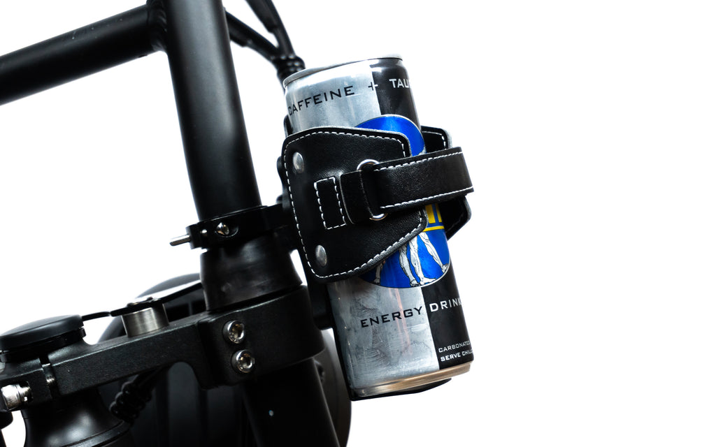 Bekerhouder Leer zwart (afstelbaar) – Desert Fox