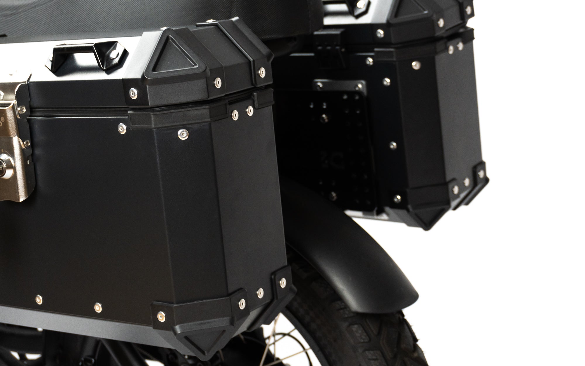 Aluminium kofferset black Linker + Rechter zijde - Fiets en e-bike max 134 mm achterdrager