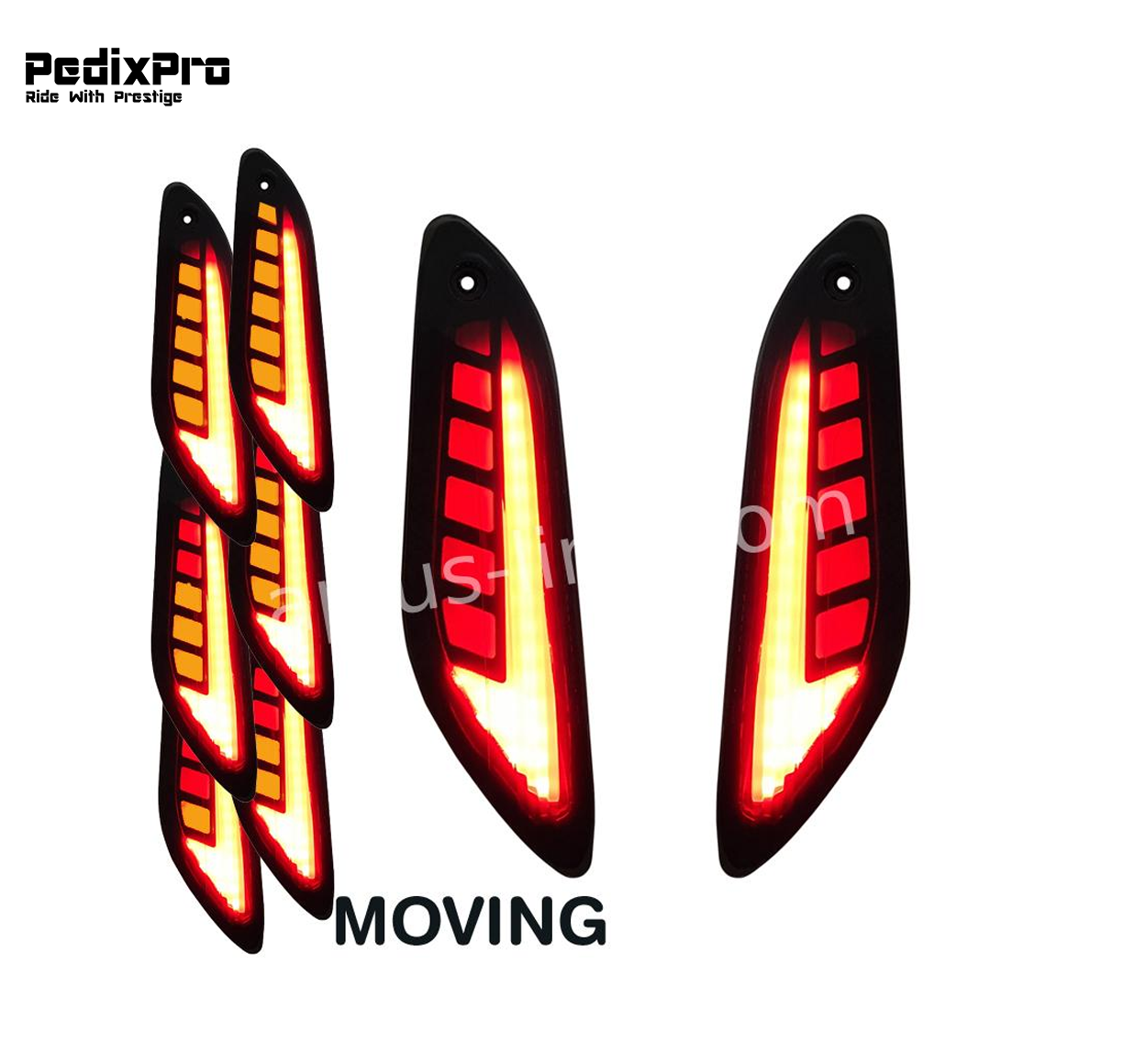 Achterzijde LED Tube smoke Knipperlichten Vespa Sprint & Primavera