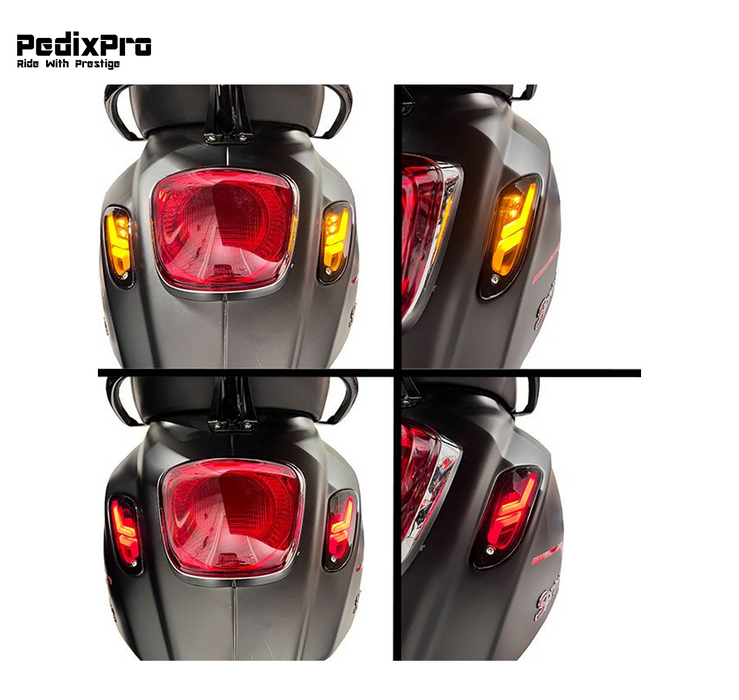 Achterzijde LED Tube smoke Knipperlichten Vespa Sprint & Primavera