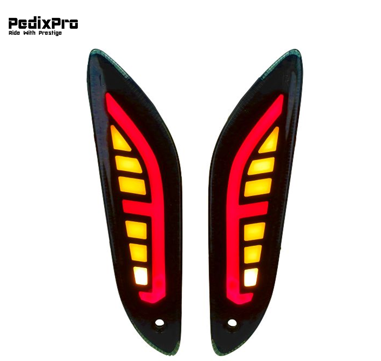 Achterzijde LED Tube smoke Knipperlichten Vespa Sprint & Primavera
