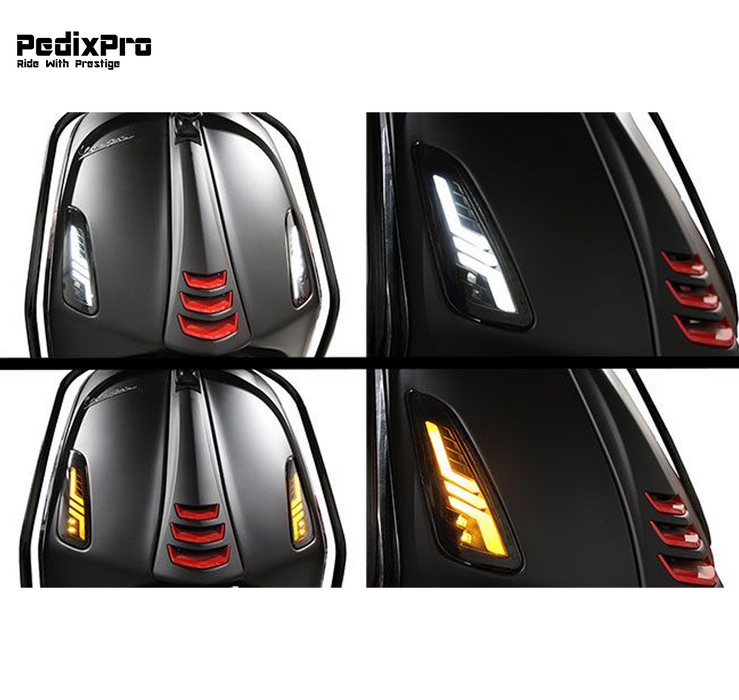Voorzijde LED Tube smoke Knipperlichten Vespa Sprint & Primavera