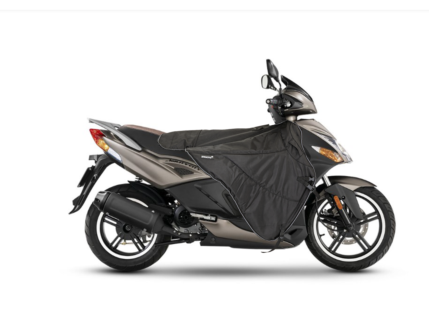 Stricto Premium Kymco beenkleed scooter - Zwart