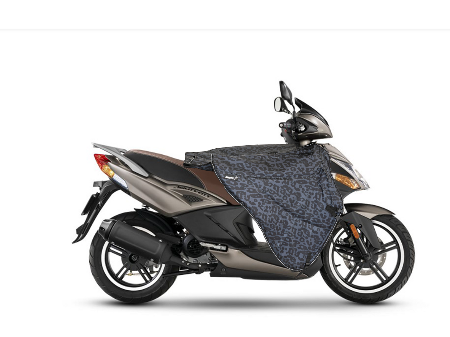 Stricto Premium Universeel scooter beenkleed - Leopard Grey