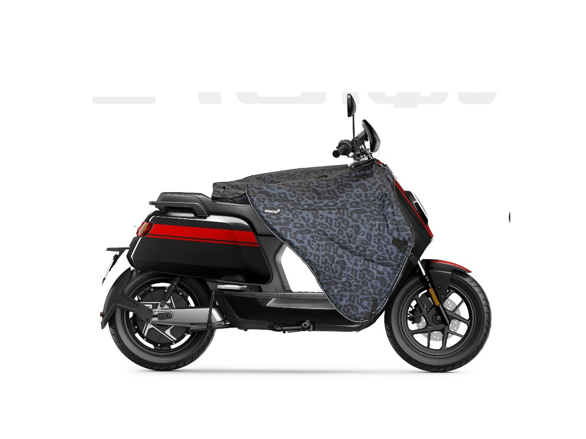 Stricto Premium Universeel scooter beenkleed - Leopard Grey