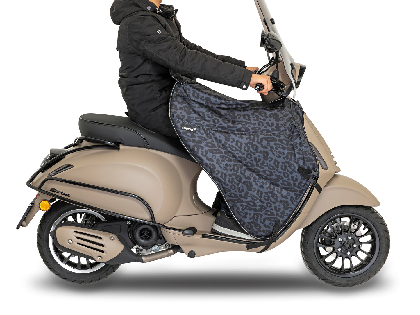 Stricto Premium Universeel scooter beenkleed - Leopard Grey