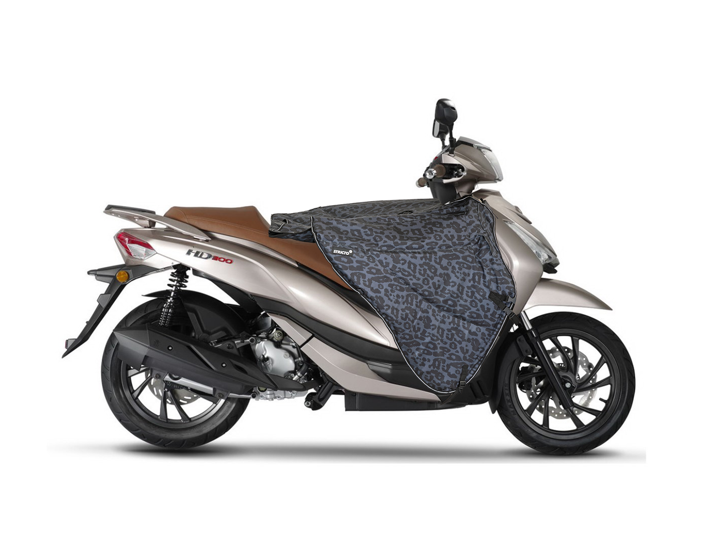 Stricto Premium Universeel scooter beenkleed - Leopard Grey