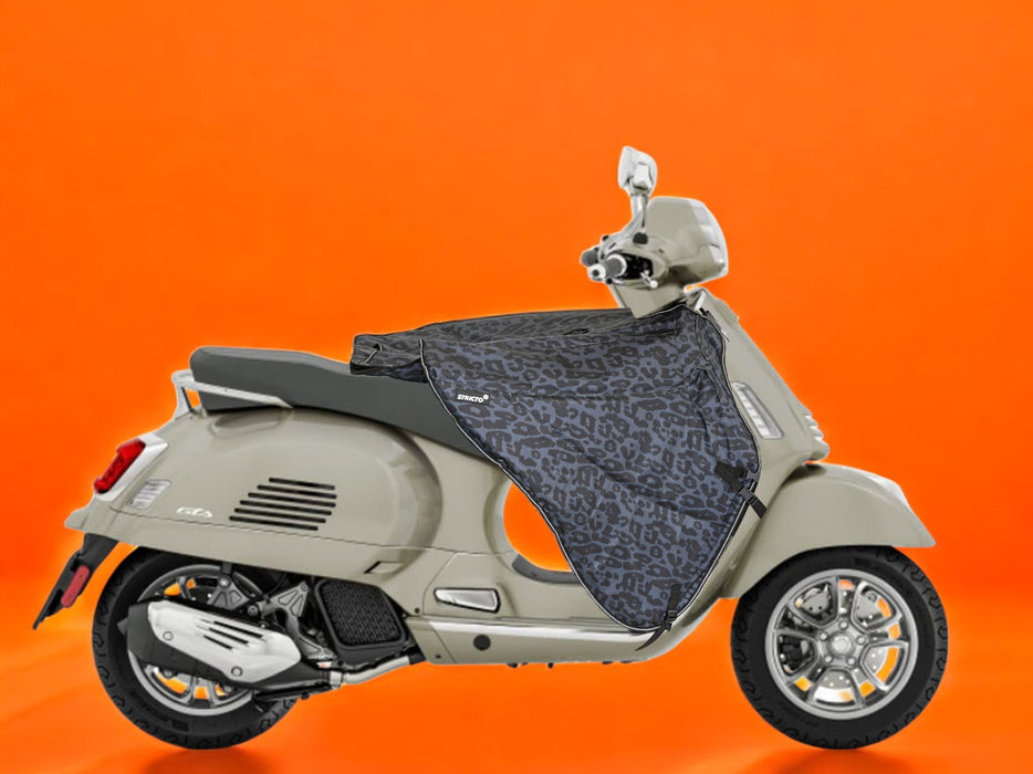 Stricto Premium Vespa beenkleed scooter - Leopard Grey