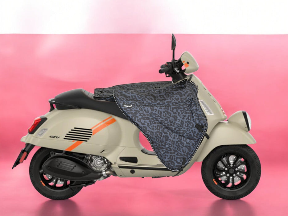 Stricto Premium Vespa beenkleed scooter - Leopard Grey