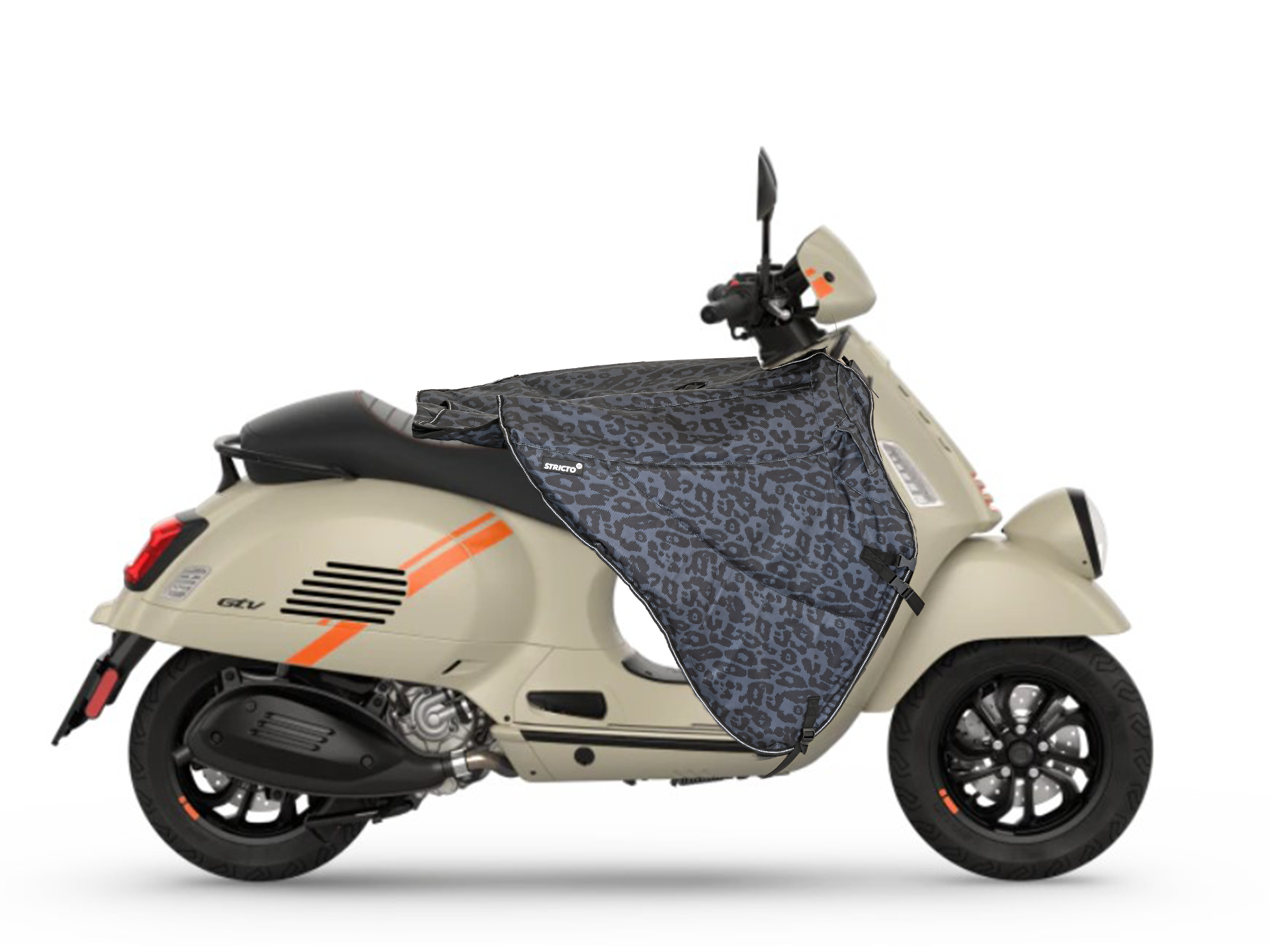 Stricto Premium Universeel scooter beenkleed - Leopard Grey