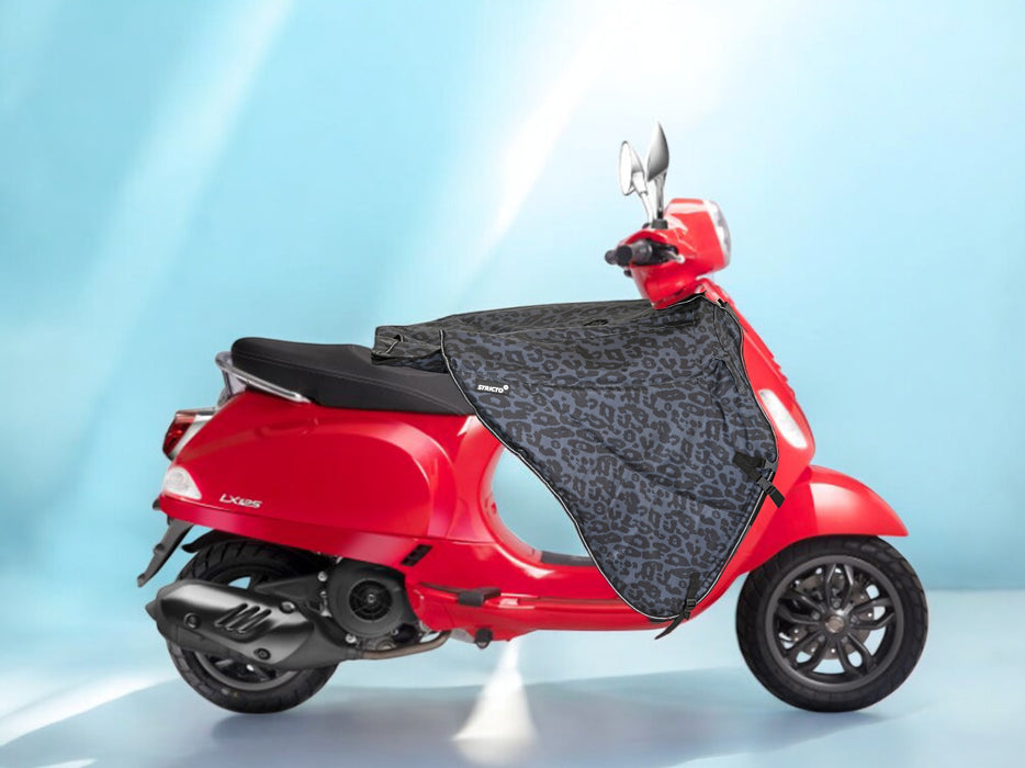 Stricto Premium Vespa beenkleed scooter - Leopard Grey