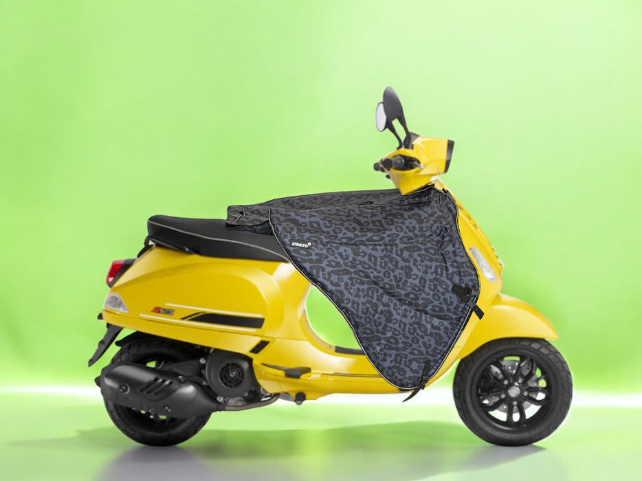 Stricto Premium Vespa beenkleed scooter - Leopard Grey