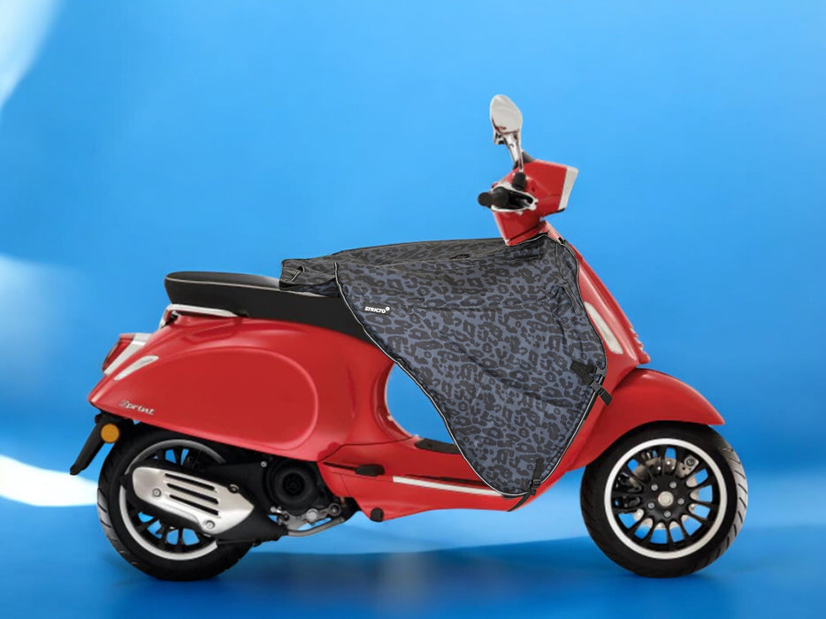 Stricto Premium Vespa beenkleed scooter - Leopard Grey