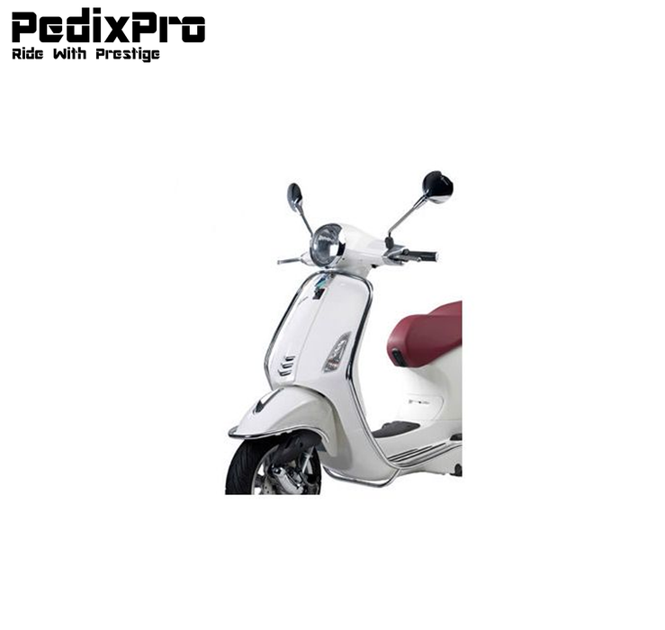 Voorvalbeugel / Sierbeugel Vespa Sprint & Primavera / Elettrica – Mat Zwart, Glans Zwart & Chroom | PedixPro®