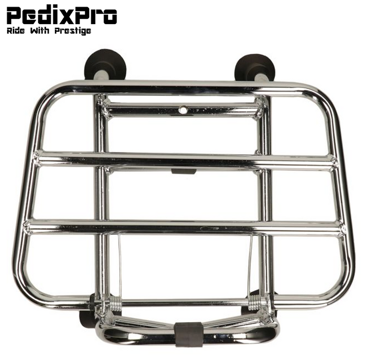 Voorklapdrager Vespa Sprint & Primavera / Elettrica – Mat Zwart, Glans Zwart & Chroom | PedixPro®