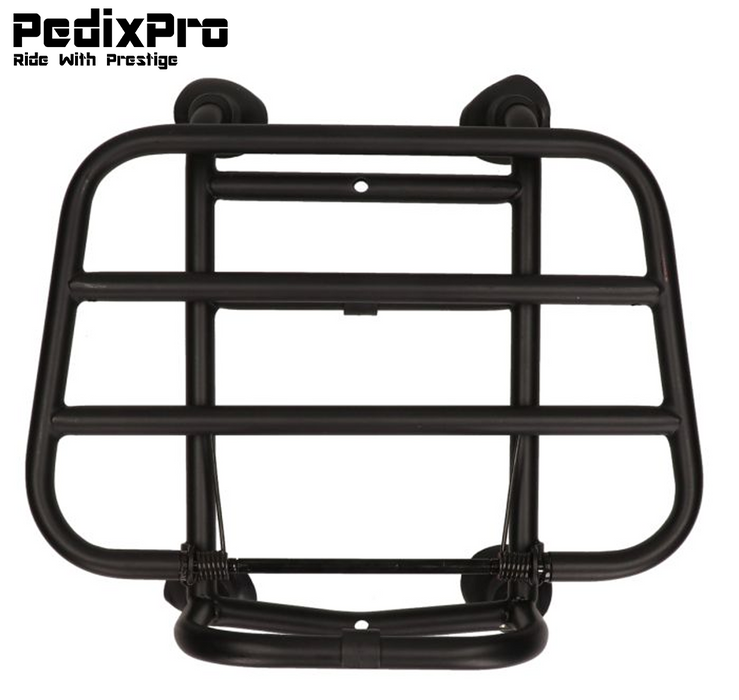 Voorklapdrager Vespa Sprint & Primavera / Elettrica – Mat Zwart, Glans Zwart & Chroom | PedixPro®